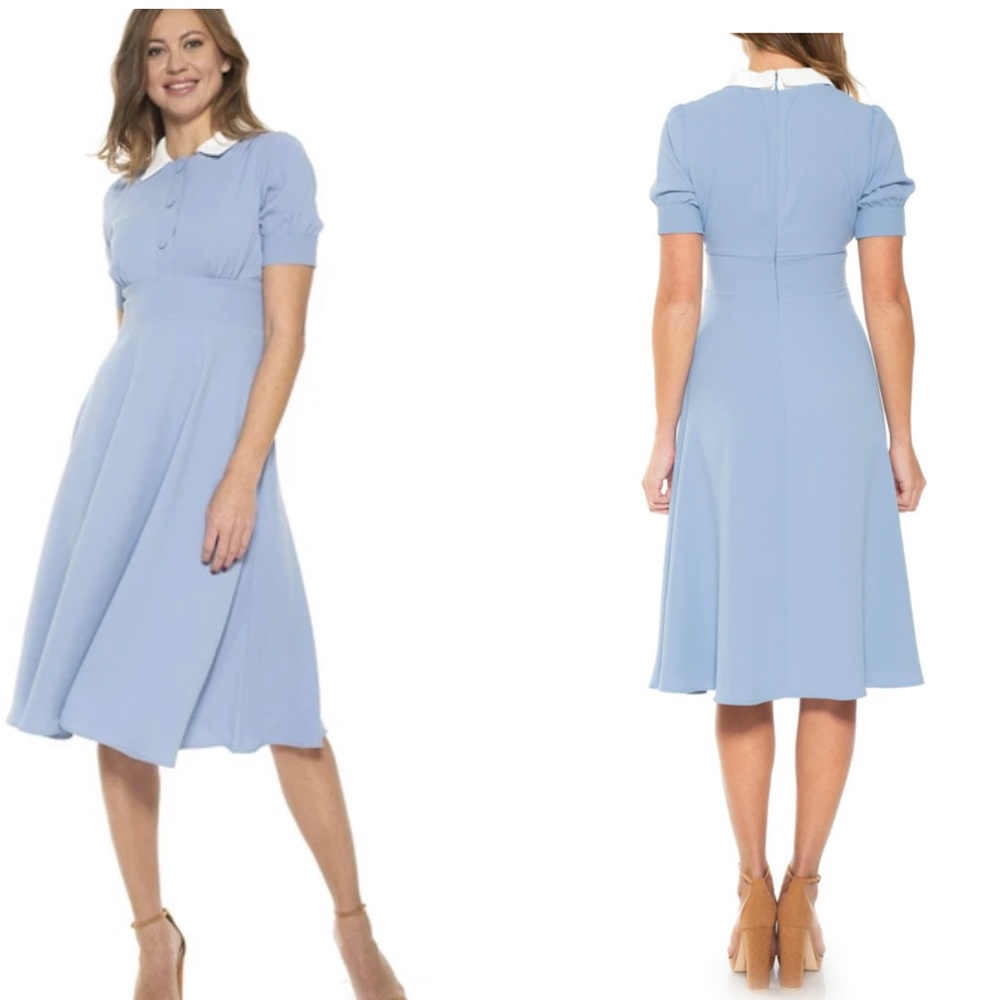 Alexia Admor🔴Emery cap sleeve Peter pan collar Dress size 10